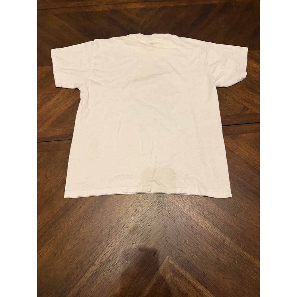 Vintage 2005 Mike Bocianowski Dragon Stack Graphic T-Shirt Jerzees White Medium - Picture 2 of 6